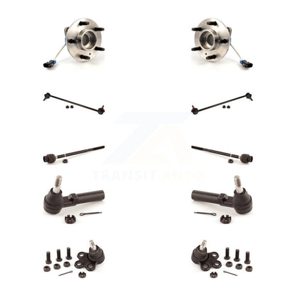 Hub Bearing Lower Ball Joint Outer Inner Tie Rod Link Front Kit (10Pc) For Buick