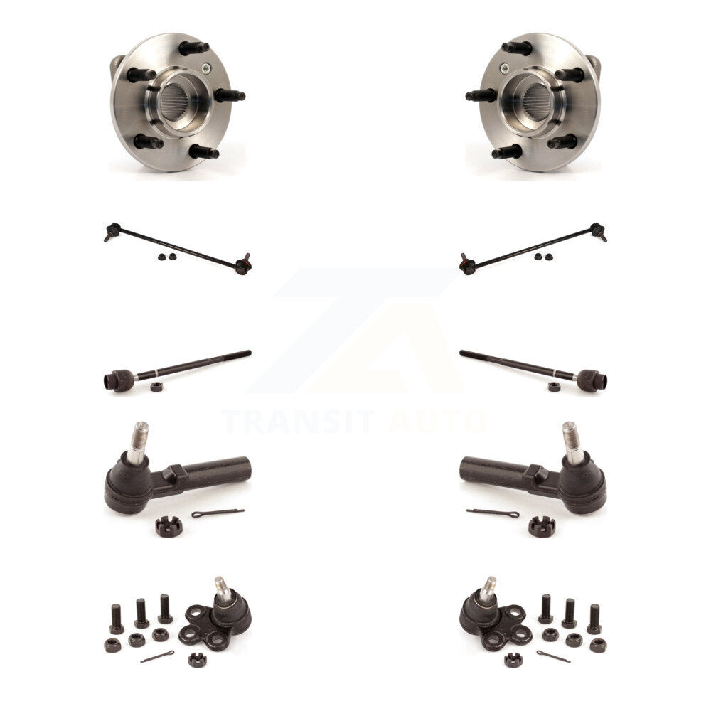 Hub Bearing Lower Ball Joint Outer Inner Tie Rod End Sway Bar Link Front Kit For