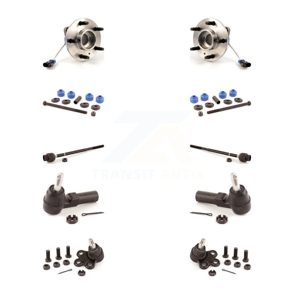 Hub Bearing Lower Ball Joint Outer Inner Tie Rod End Sway Bar Link Front Kit For