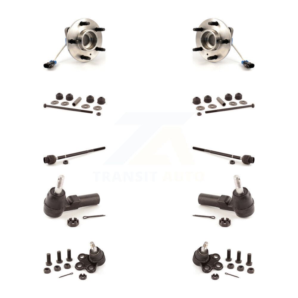 Hub Bearing Lower Ball Joint Outer Inner Tie Rod End Sway Bar Link Front Kit For