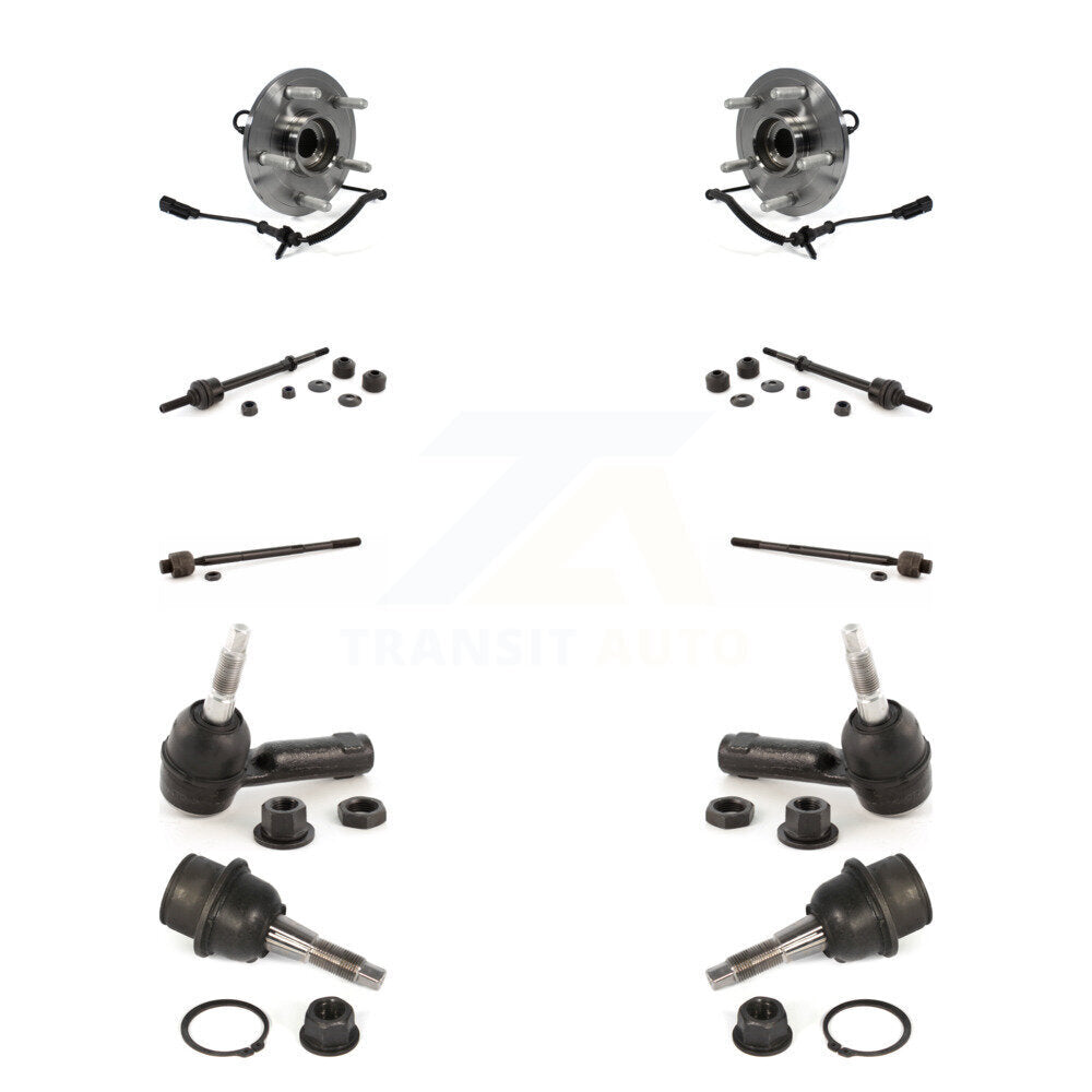 Bearing Lower Ball Joint Outer Inner Tie Rod Link Front Kit (10Pc) For Ram 1500