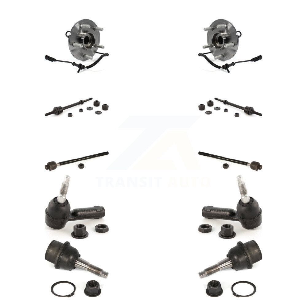 Bearing Lower Ball Joint Outer Inner Tie Rod Link Front Kit (10Pc) For Ram 1500