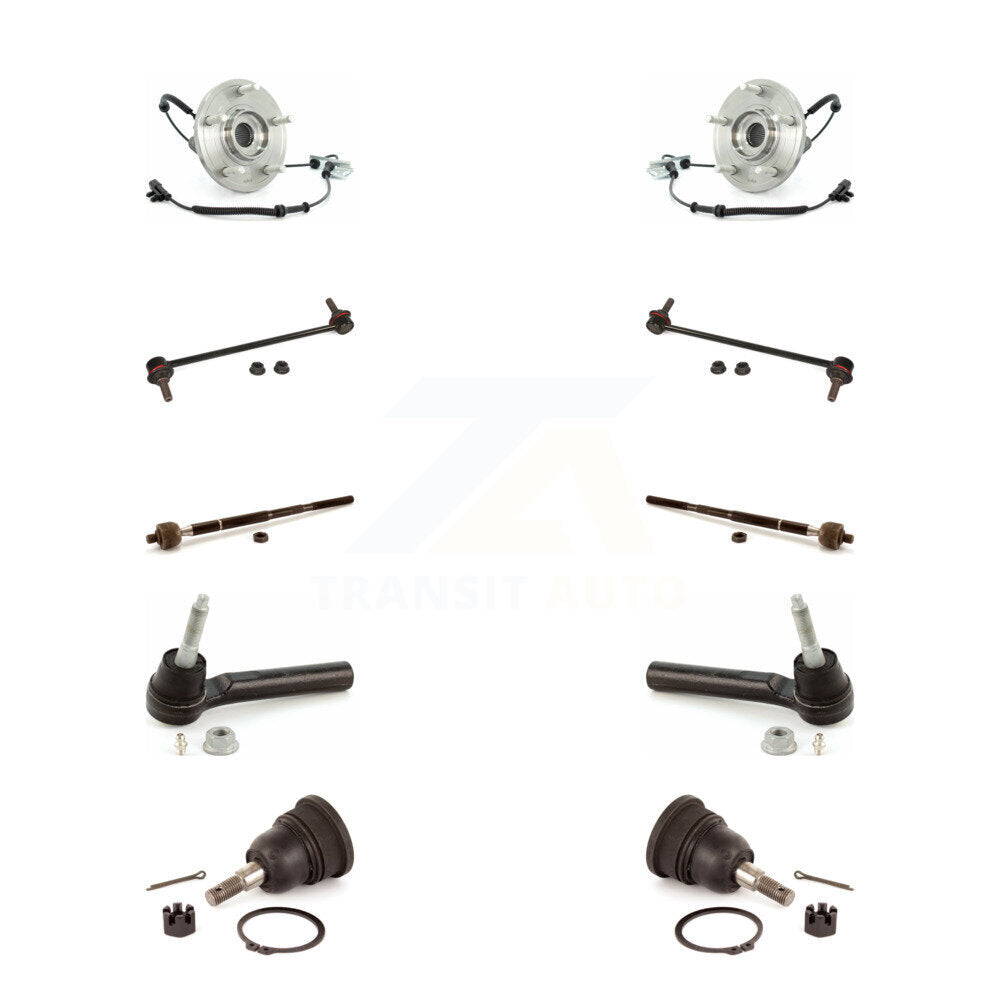 Bearing Lower Ball Joint Outer Inner Tie Rod & Link Front Kit (10Pc) For Dodge