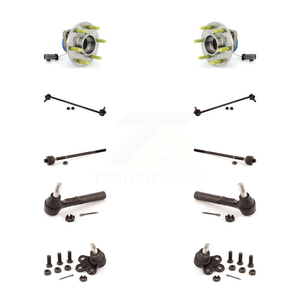 Bearing Lower Ball Joint Outer Inner Tie Rod & Link Front Kit (10Pc) For Pontiac