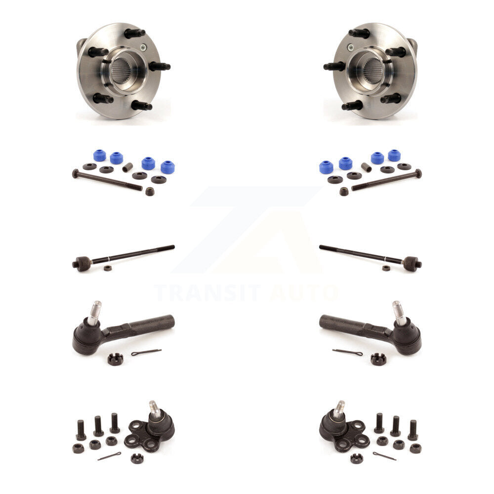 Hub Bearing Lower Ball Joint Outer Inner Tie Rod Link Front Kit (10Pc) For Buick