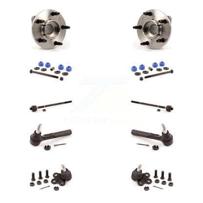 Hub Bearing Lower Ball Joint Outer Inner Tie Rod Link Front Kit (10Pc) For Buick
