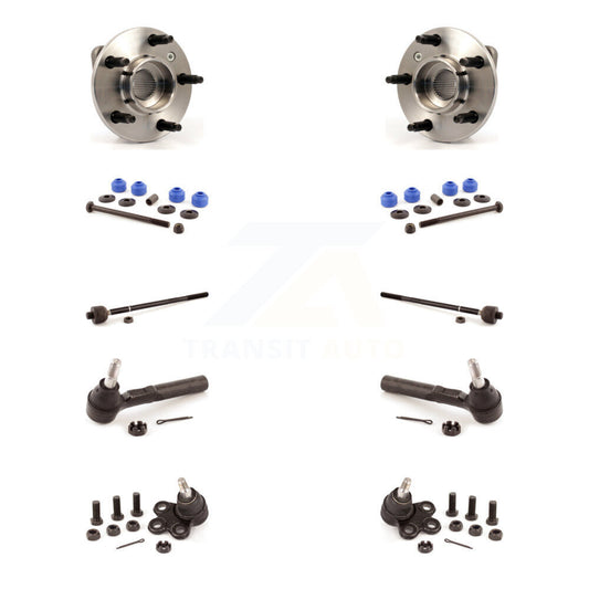 Hub Bearing Lower Ball Joint Outer Inner Tie Rod Link Front Kit (10Pc) For Buick