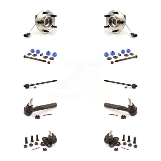 Hub Bearing Lower Ball Joint Outer Inner Tie Rod Link Front Kit (10Pc) For Buick