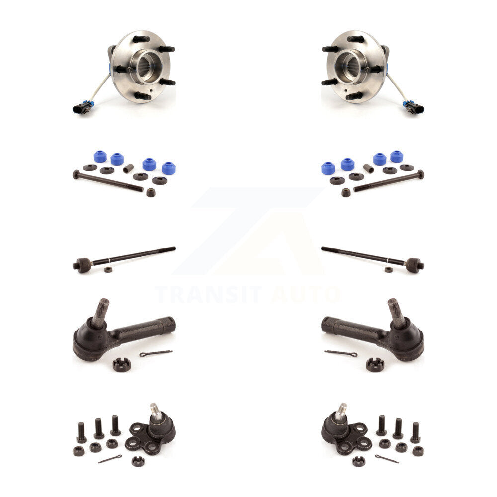 Bearing Lower Ball Joint Outer Inner Tie Rod & Link Front Kit (10Pc) For Pontiac