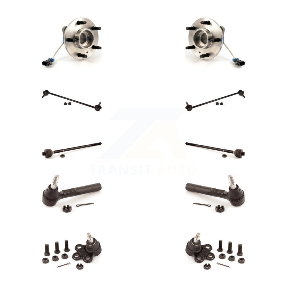 Bearing Lower Ball Joint Outer Inner Tie Rod & Link Front Kit (10Pc) For Pontiac
