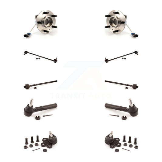 Bearing Lower Ball Joint Outer Inner Tie Rod & Link Front Kit (10Pc) For Pontiac