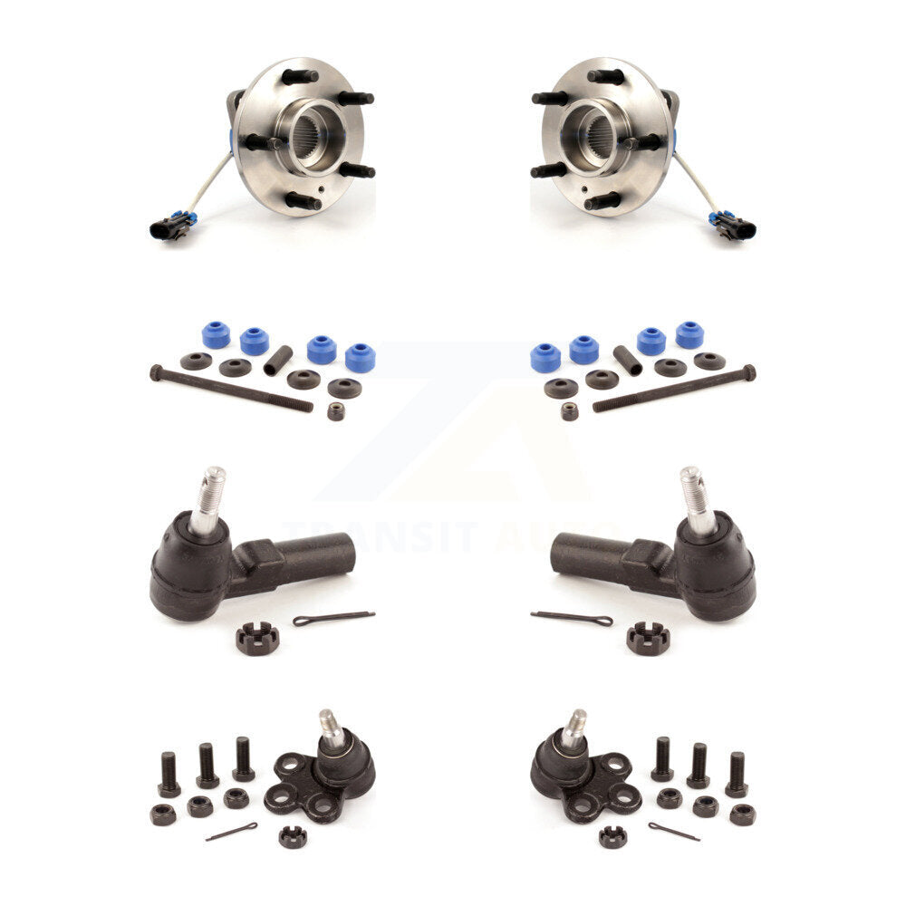 Hub Bearing Lower Ball Joint Outer Tie Rod Link Front Kit For Oldsmobile Aurora