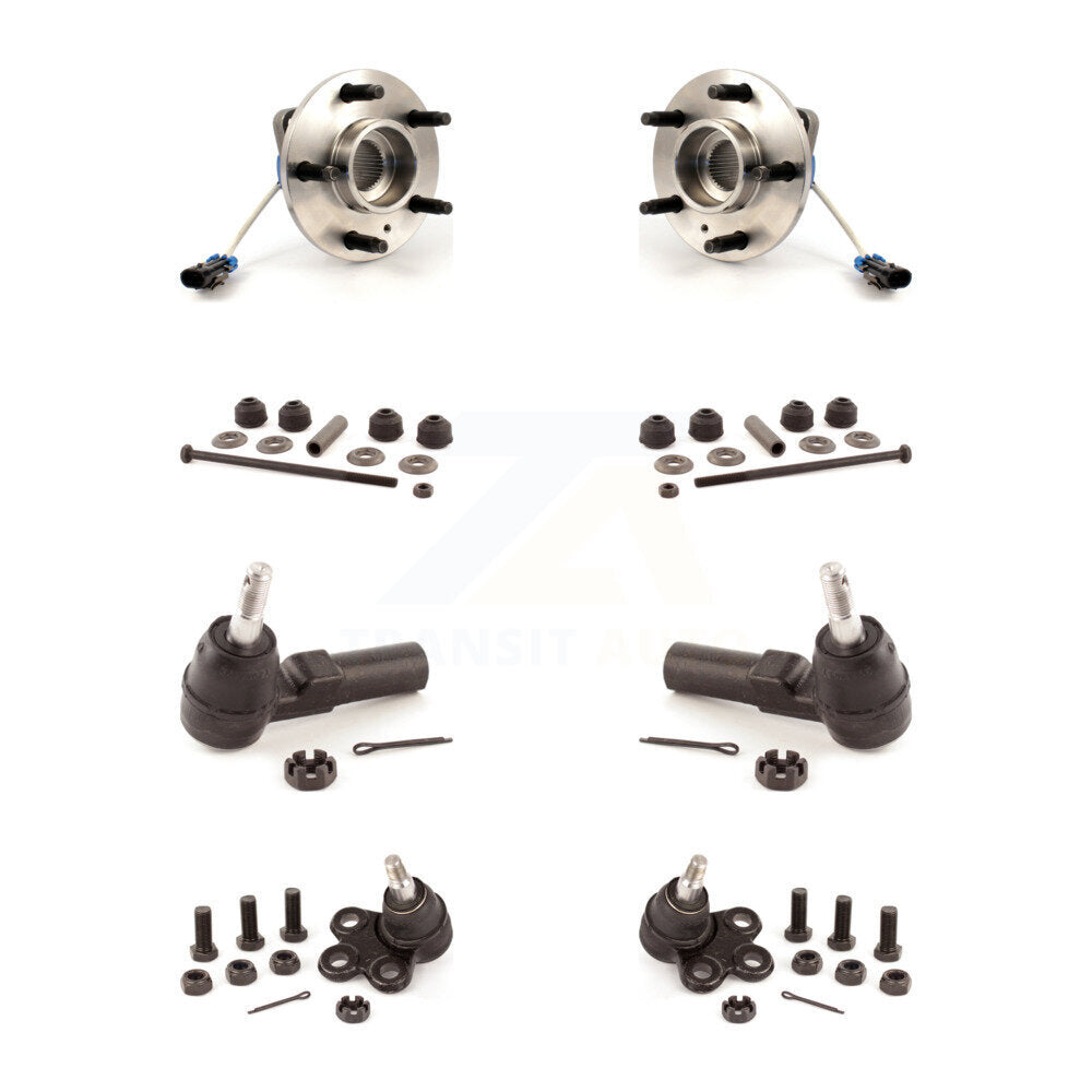 Hub Bearing Lower Ball Joint Outer Tie Rod Link Front Kit For Oldsmobile Aurora