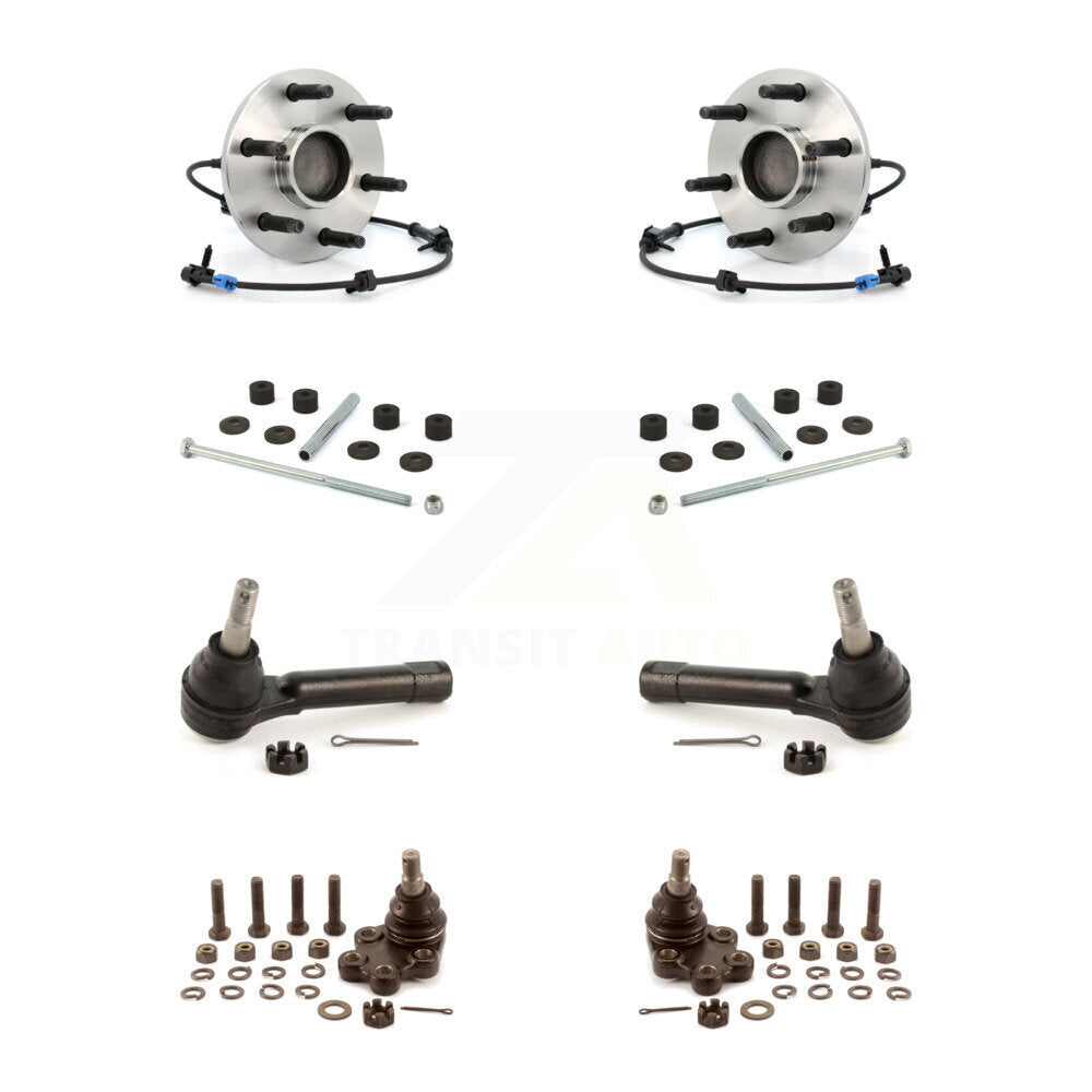 Hub Bearing Lower Ball Joint Outer Tie Rod Link Front Kit For Chevrolet GMC 1500