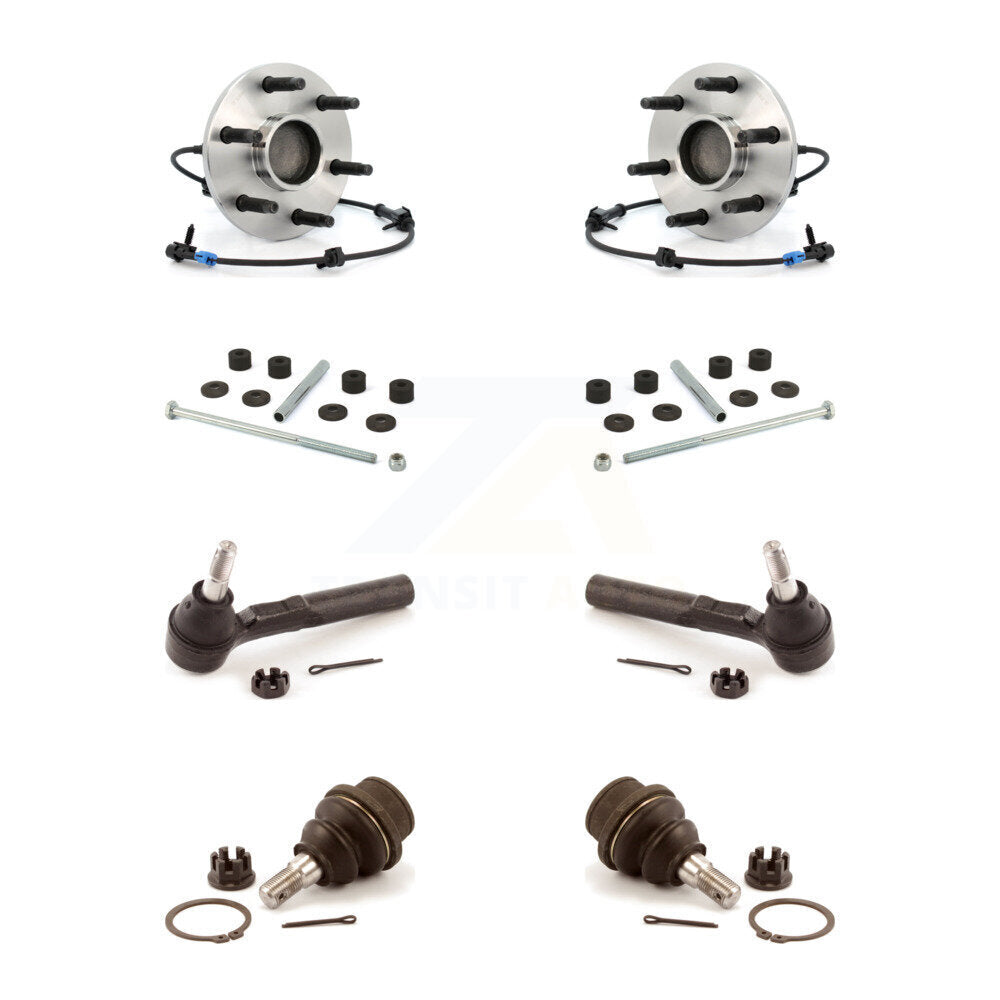 Hub Bearing Lower Ball Joint Outer Tie Rod Link Front Kit For Chevrolet GMC 1500