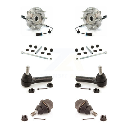 Hub Bearing Lower Ball Joint Outer Tie Rod Link Front Kit For GMC Sierra 3500 HD