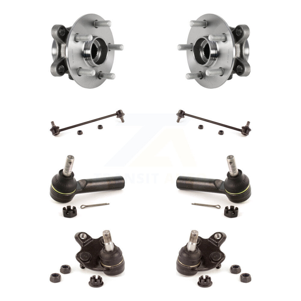 Hub Bearing Lower Ball Joint Outer Tie Rod End Link Front Kit For Toyota Corolla
