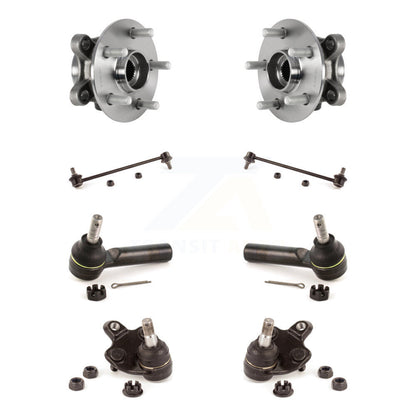 Hub Bearing Lower Ball Joint Outer Tie Rod End Link Front Kit For Toyota Corolla
