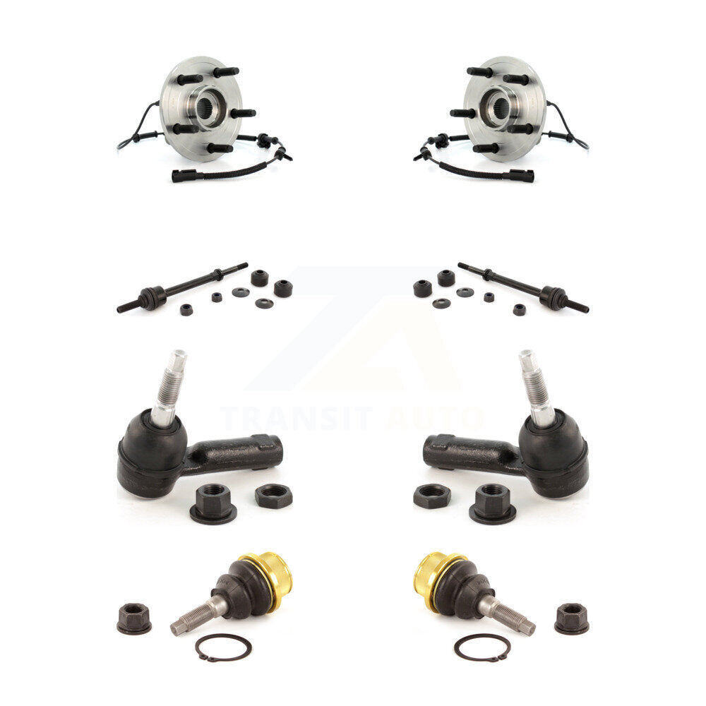 Hub Bearing Lower Ball Joint Outer Tie Rod End Link Front Kit For Dodge Ram 1500