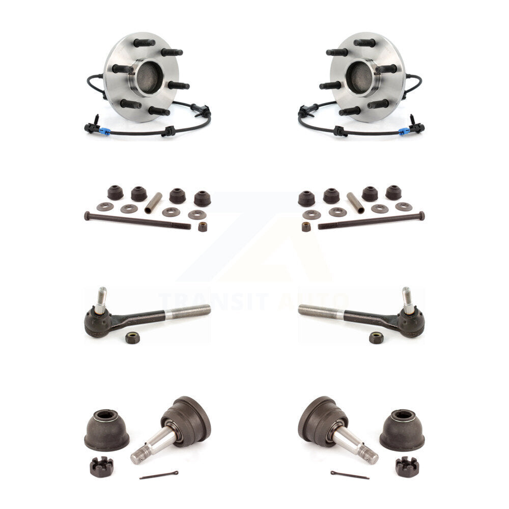Hub Bearing Lower Ball Joint Outer Tie Rod & Link Front Kit For Chevrolet Tahoe