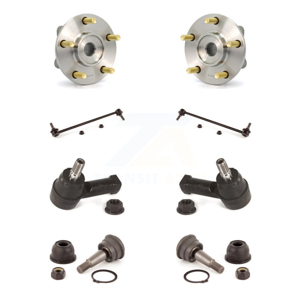 Hub Bearing Lower Ball Joint Outer Tie Rod Link Front Kit For Mitsubishi Galant