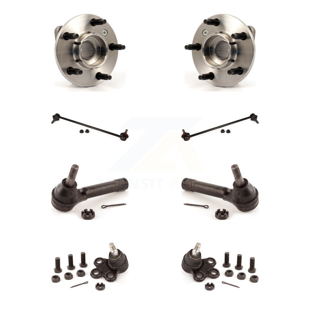 Hub Bearing Lower Ball Joint Outer Tie Rod & Link Front Kit For Pontiac Montana