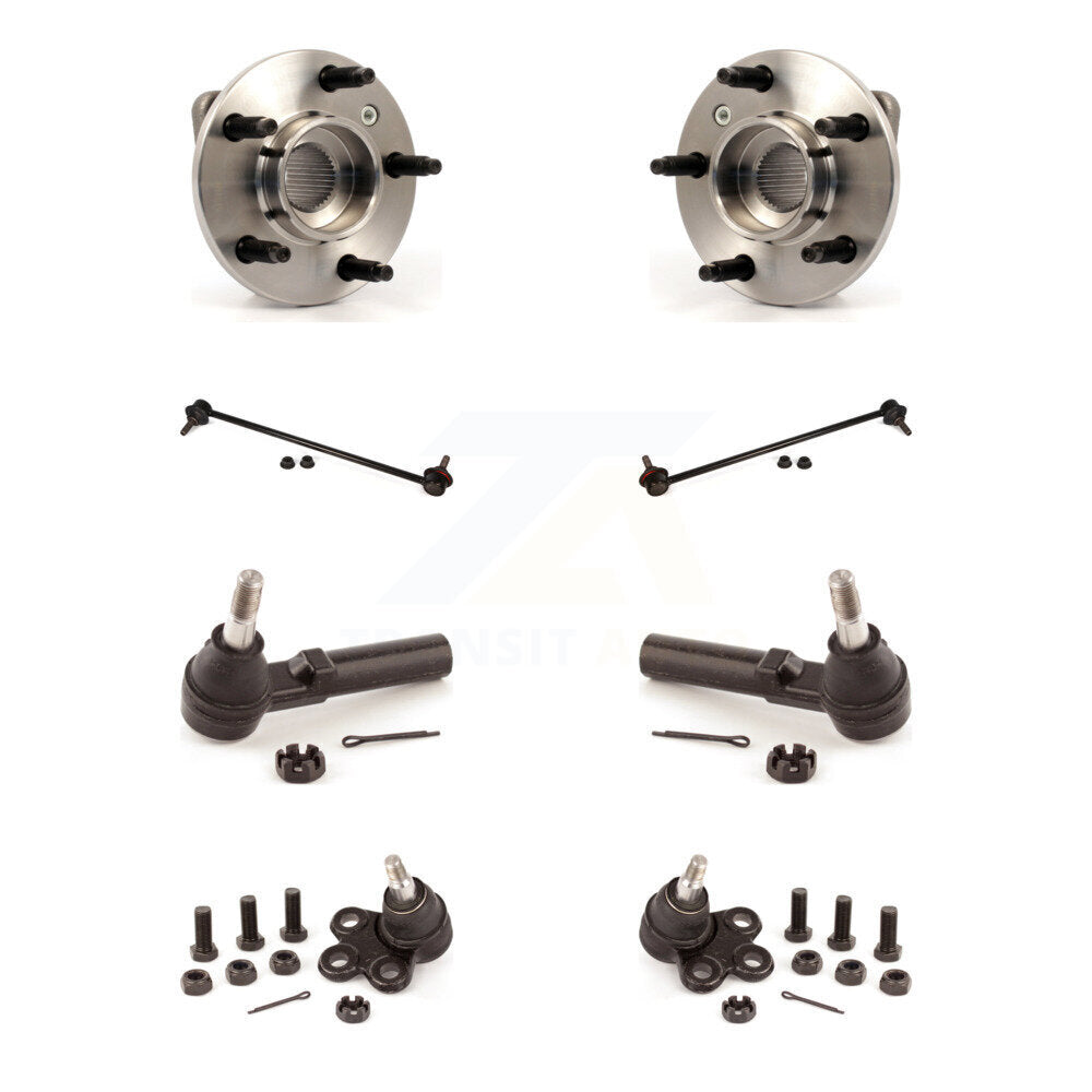 Hub Bearing Lower Ball Joint Outer Tie Rod Link Front Kit For Pontiac Grand Prix
