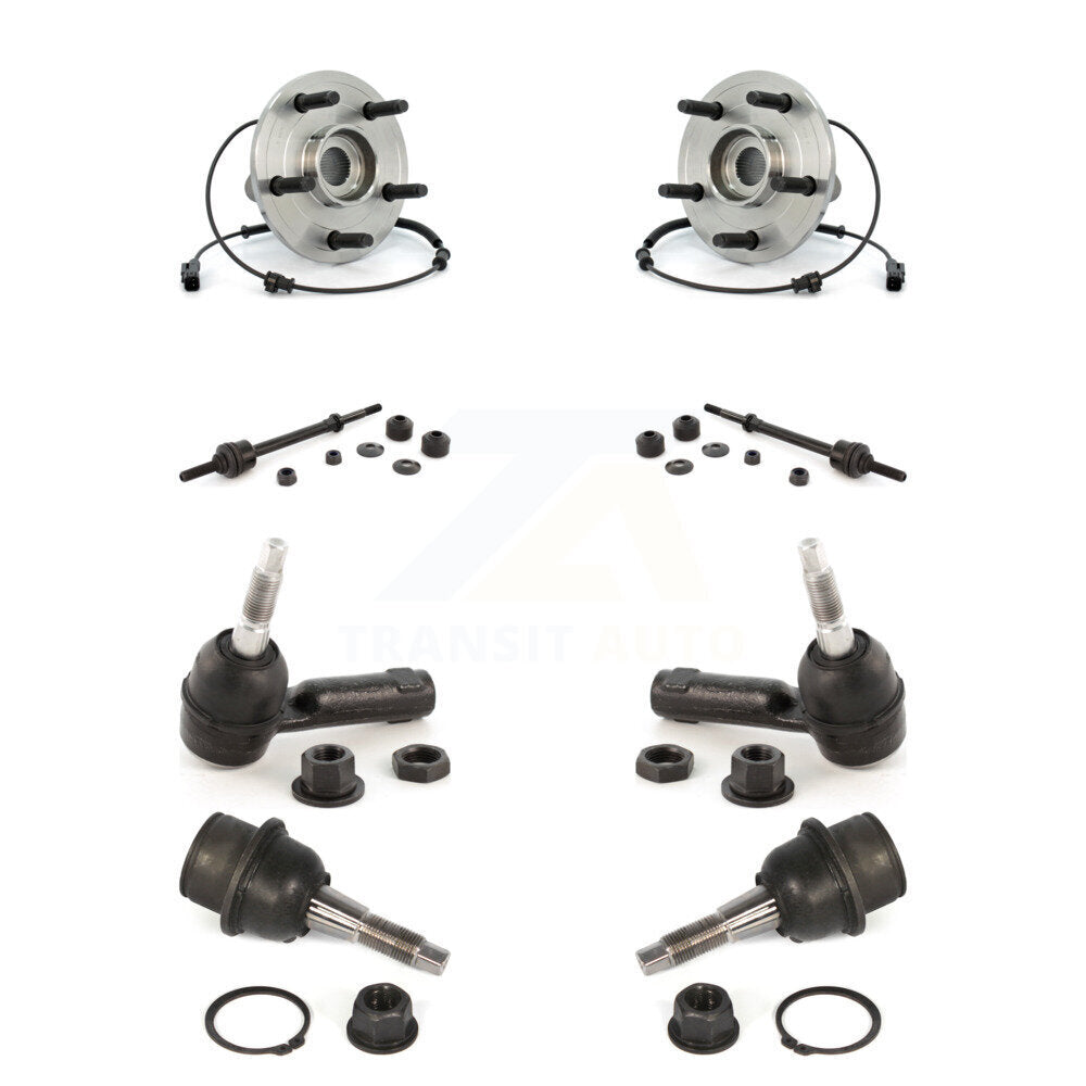 Hub Bearing Lower Ball Joint Outer Tie Rod Link Front Kit For Dodge Ram 1500 4WD