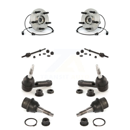 Hub Bearing Lower Ball Joint Outer Tie Rod Link Front Kit For Dodge Ram 1500 4WD