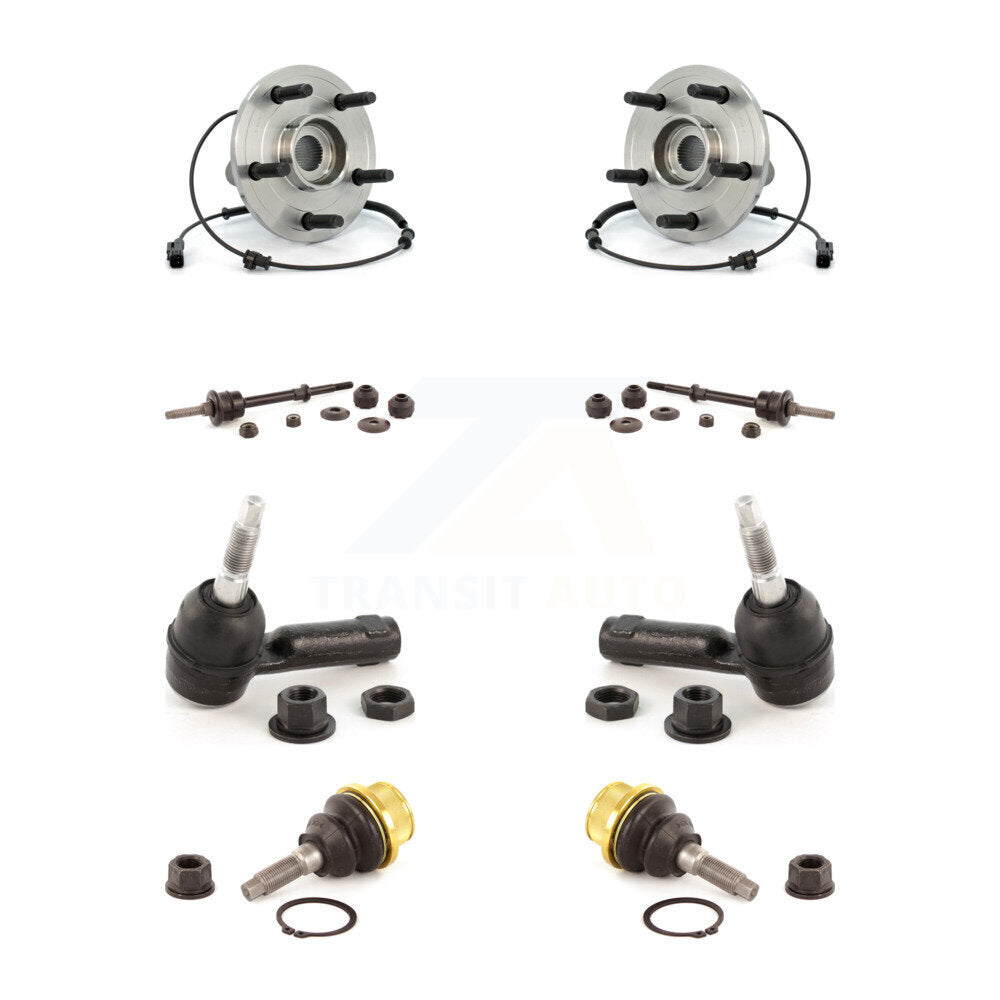 Hub Bearing Lower Ball Joint Outer Tie Rod Link Front Kit For Dodge Ram 1500 RWD