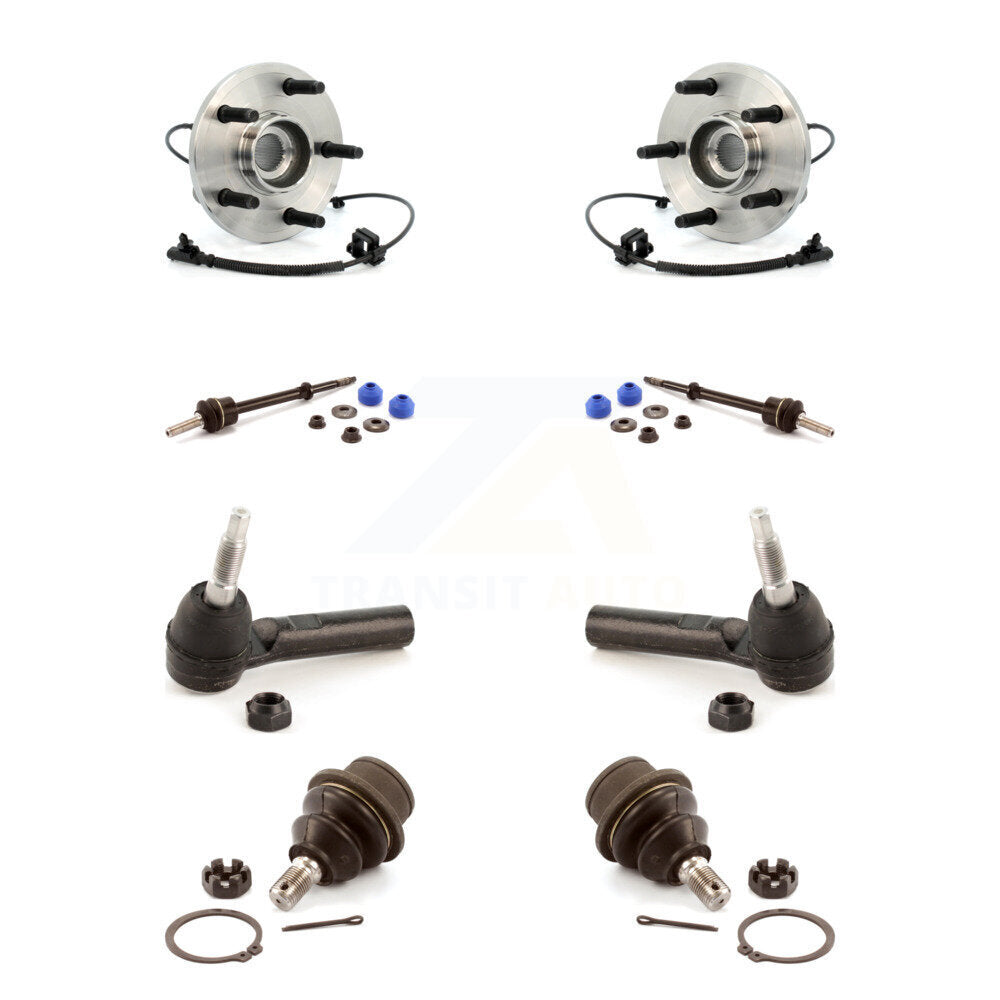 Hub Bearing Lower Ball Joint Outer Tie Rod & Link Front Kit For Dakota Dodge Ram