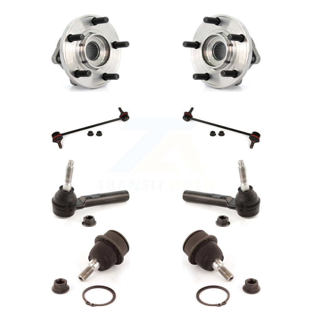 Hub Bearing Lower Ball Joint Outer Tie Rod Link Front Kit For Chrysler 200 Dodge