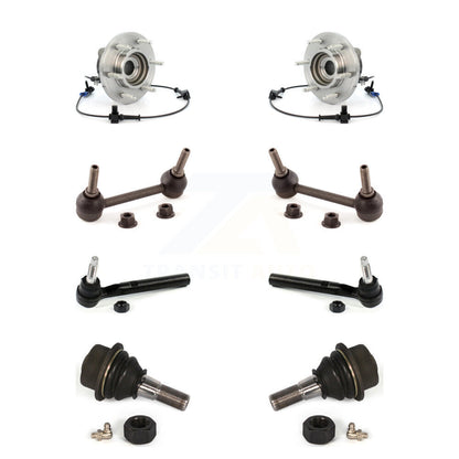 Hub Bearing Lower Ball Joint Outer Tie Rod Sway Bar Link Front Kit For Hummer H3