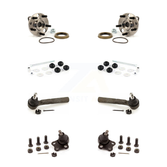 Hub Bearing Lower Ball Joint Outer Tie Rod Link Front Kit For Chevrolet Cavalier