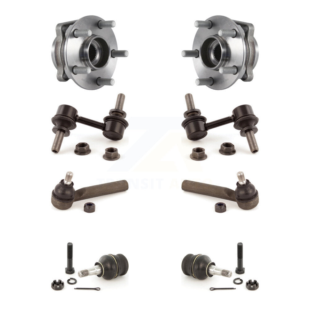 Hub Bearing Lower Ball Joint Outer Tie Rod Link Front Kit For Subaru Forester XV