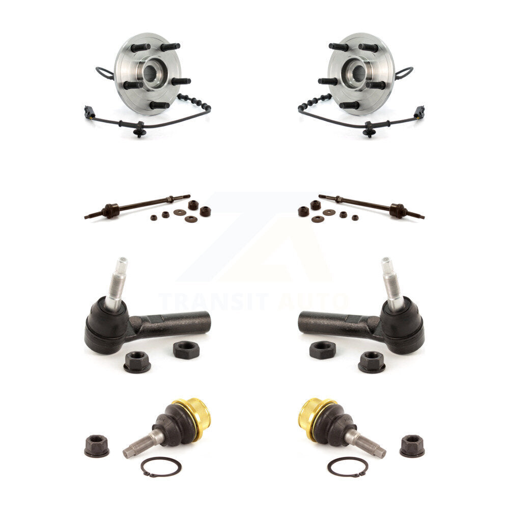 Hub Bearing Lower Ball Joint Outer Tie Rod End Link Front Kit For Dodge Ram 1500