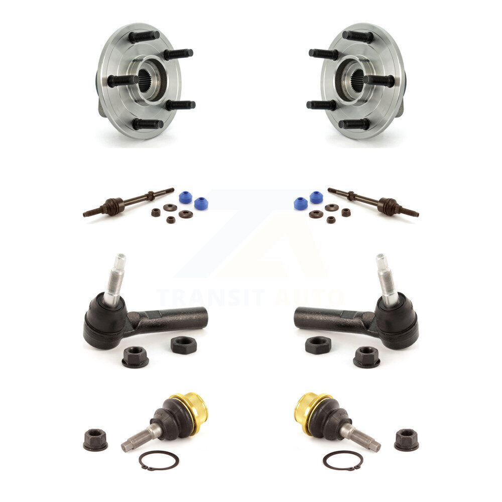 Hub Bearing Lower Ball Joint Outer Tie Rod End Link Front Kit For Dodge Ram 1500