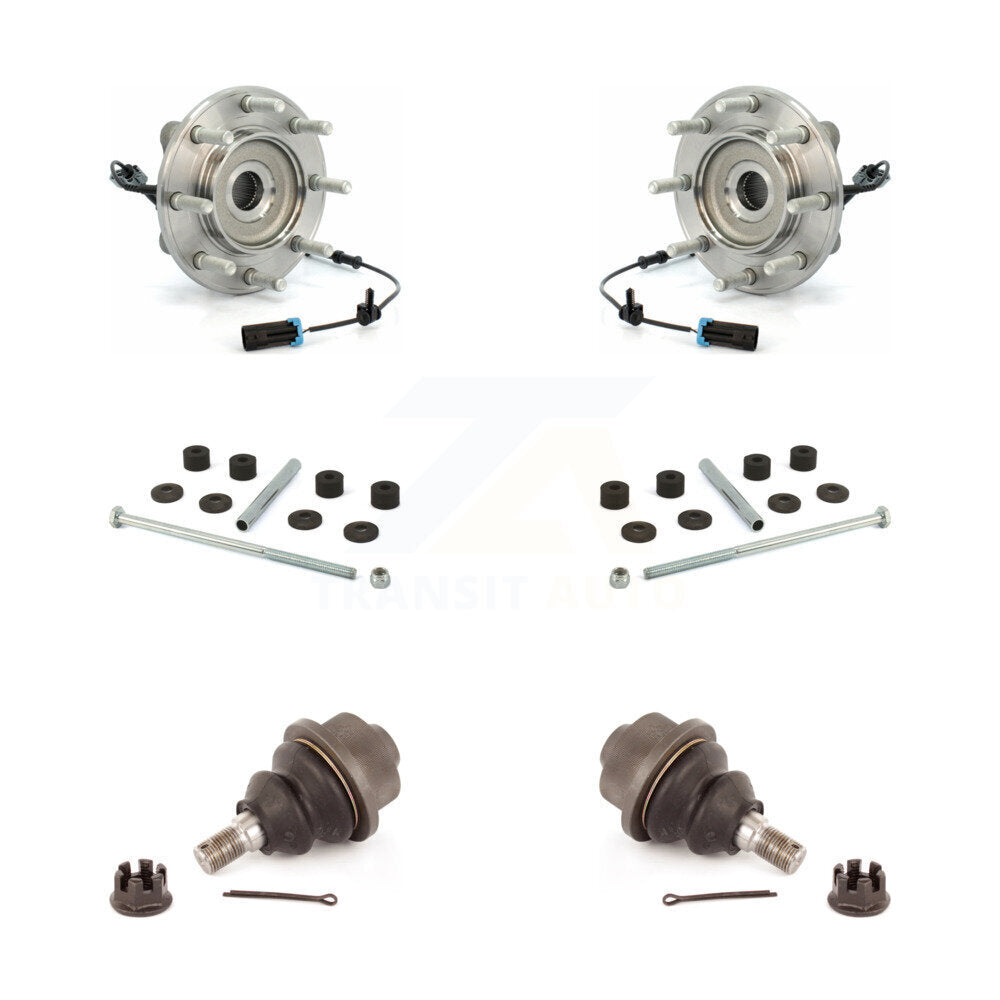 Hub Bearing Lower Ball Joint And Link Front Kit For GMC Sierra 3500 HD Chevrolet
