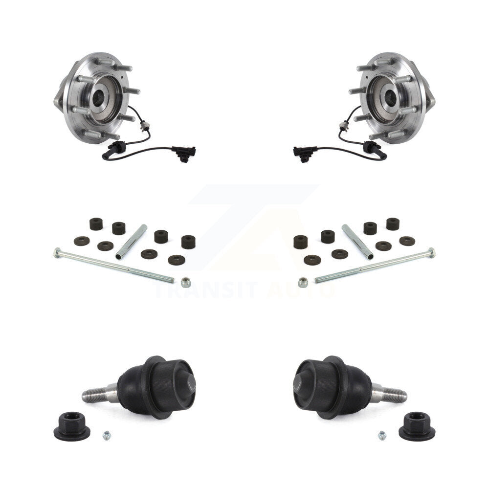 Hub Bearing Lower Ball Joint Link Front Kit For GMC Sierra 3500 HD Chevrolet 4WD
