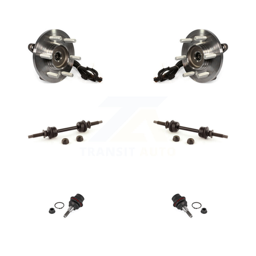 Hub Bearing Lower Ball Joint & Sway Bar Stabilizer Link Front Kit For Ford F-150