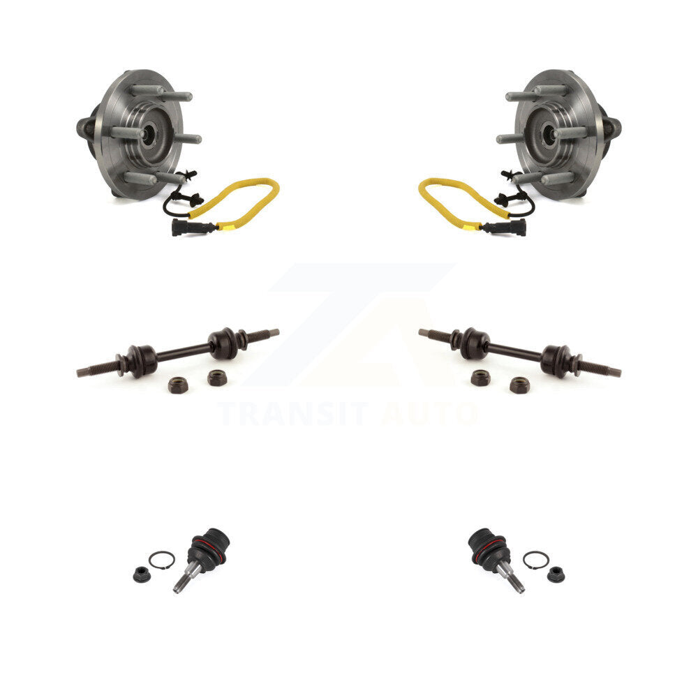 Hub Bearing Lower Ball Joint & Sway Bar Stabilizer Link Front Kit For Ford F-150