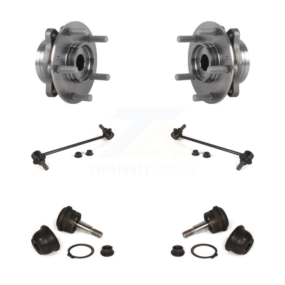 Hub Bearing Lower Ball Joint Sway Bar Link Front Kit For 2017 Hyundai Elantra GT