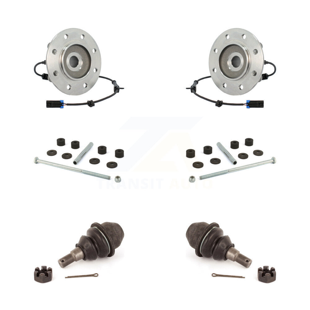 Hub Bearing Lower Ball Joint & Link Front Kit For 1996-2000 K3500 Chevrolet GMC