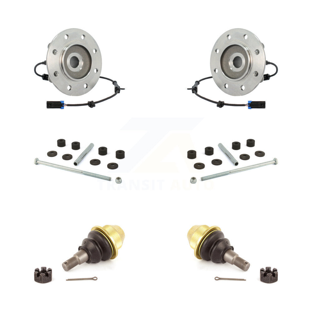 Hub Bearing Lower Ball Joint And Sway Bar Link Front Kit For K3500 Chevrolet GMC