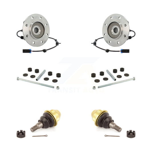 Hub Bearing Lower Ball Joint And Sway Bar Link Front Kit For K3500 Chevrolet GMC