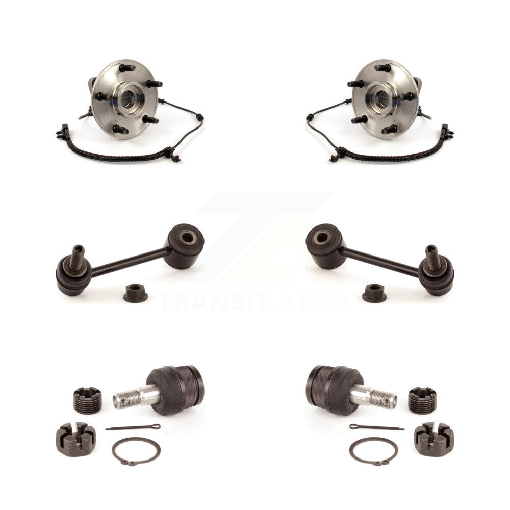 Hub Bearing Lower Ball Joint Sway Bar Link Front Kit For 2007-2010 Jeep Wrangler