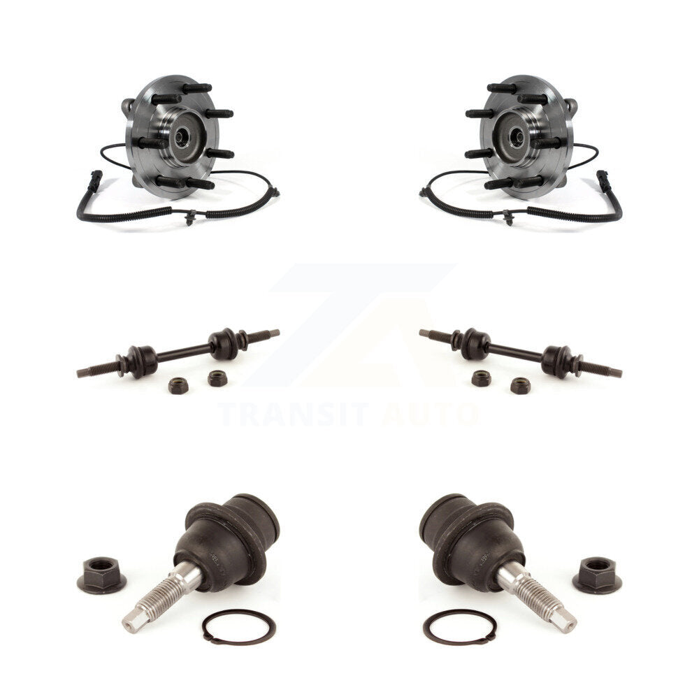 Hub Bearing Lower Ball Joint And Link Front Kit For Ford F-150 With 7 Lug Wheels