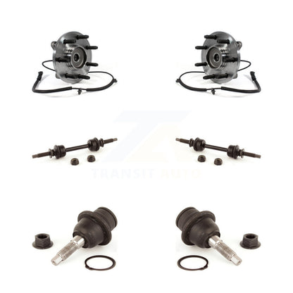 Hub Bearing Lower Ball Joint And Link Front Kit For Ford F-150 With 7 Lug Wheels