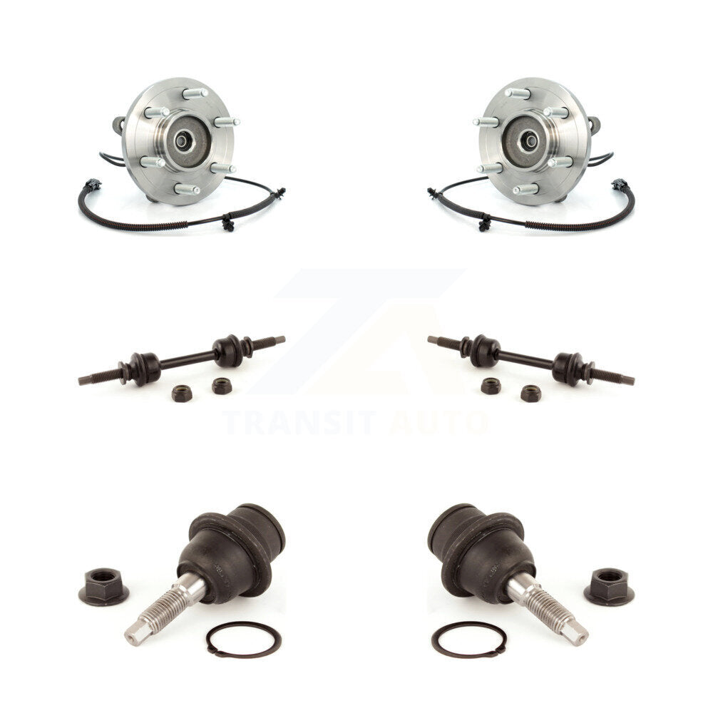 Hub Bearing Lower Ball Joint & Sway Bar Stabilizer Link Front Kit For Ford F-150