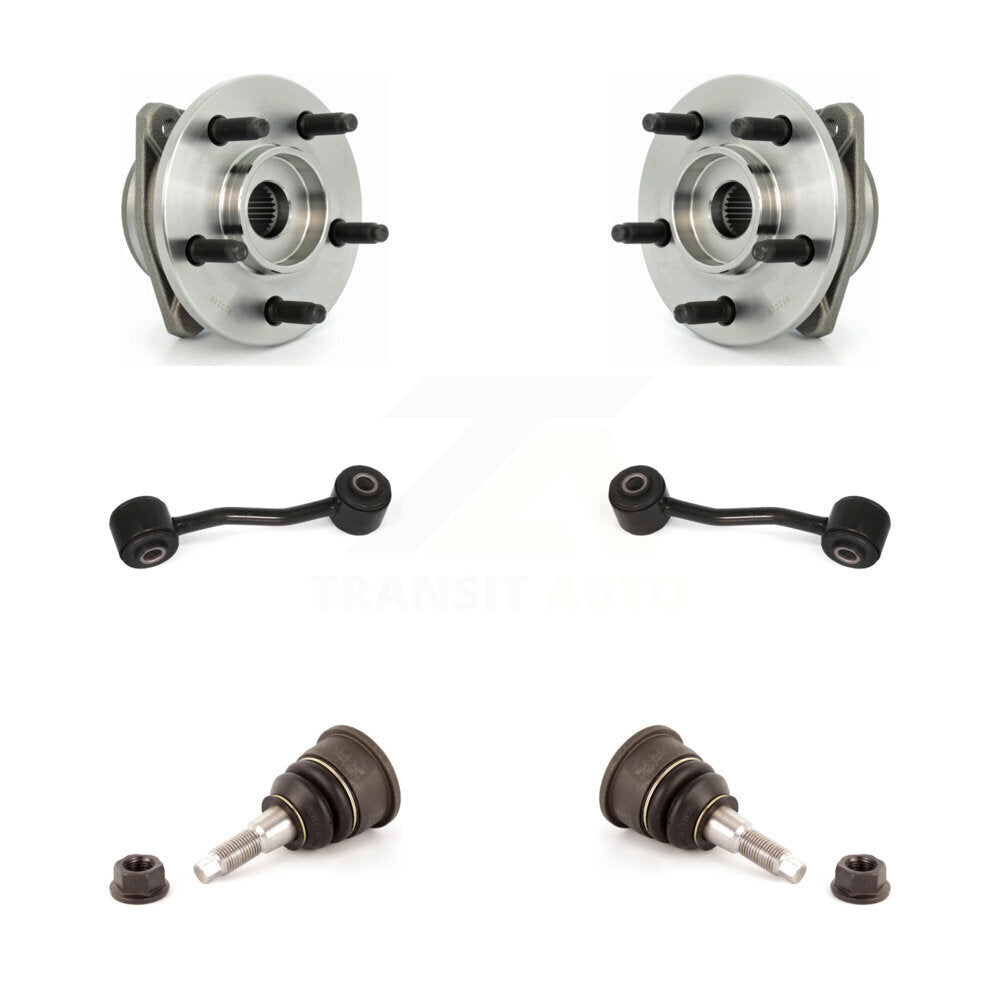 Hub Bearing Lower Ball Joint & Link Front Kit For 2002-2004 Jeep Liberty Non-ABS